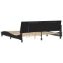 Estructura de cama con luces LED terciopelo negro 200x200 cm de , Camas y somieres - Ref: Foro24-3213801, Precio: 250,19 €, D...