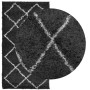 Modern high pile rug PAMPLONA black and cream 60x110 cm by , Rugs - Ref: Foro24-375404, Price: 24,81 €, Discount: %