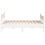 Solid white pine wood headboard bed frame 180x200 cm by , Beds and slatted bases - Ref: Foro24-3216373, Price: 256,19 €, Disc...