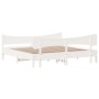 Solid white pine wood headboard bed frame 180x200 cm by , Beds and slatted bases - Ref: Foro24-3216373, Price: 256,19 €, Disc...