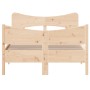 Bed frame with solid pine wood headboard 120x200 cm by , Beds and slatted bases - Ref: Foro24-3216384, Price: 168,81 €, Disco...