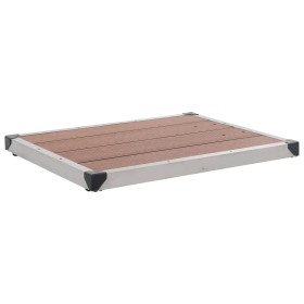 WPC garden shower tray stainless steel brown 80x62 cm by vidaXL, Shower trays - Ref: Foro24-48202, Price: 108,98 €, Discount: %