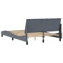 Dark gray velvet bed frame with headboard 140x200 cm by , Beds and slatted bases - Ref: Foro24-3207850, Price: 205,99 €, Disc...