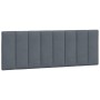 Dark gray velvet bed frame with headboard 140x200 cm by , Beds and slatted bases - Ref: Foro24-3207850, Price: 205,99 €, Disc...