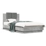 Cama con cabecero madera de ingeniería gris hormigón 75x190 cm de , Camas y somieres - Ref: Foro24-3209978, Precio: 141,56 €,...