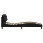 Estructura de cama con luz LED cuero sintético negro 90x190 cm de , Camas y somieres - Ref: Foro24-3214180, Precio: 157,17 €,...