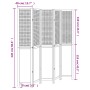 Dark brown paulownia wood 5-panel separator screen by , Room dividers - Ref: Foro24-358712, Price: 162,15 €, Discount: %