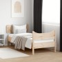 Bed frame with solid pine wood headboard 90x190 cm by , Beds and slatted bases - Ref: Foro24-3216402, Price: 130,62 €, Discou...