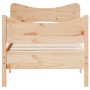 Bed frame with solid pine wood headboard 90x190 cm by , Beds and slatted bases - Ref: Foro24-3216402, Price: 130,62 €, Discou...