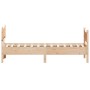 Bed frame with solid pine wood headboard 90x190 cm by , Beds and slatted bases - Ref: Foro24-3216402, Price: 130,62 €, Discou...