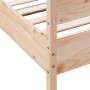 Bed frame with solid pine wood headboard 90x190 cm by , Beds and slatted bases - Ref: Foro24-3216402, Price: 130,62 €, Discou...