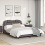 Bed frame with headboard gray synthetic leather 120x200cm by , Beds and slatted bases - Ref: Foro24-3208085, Price: 182,41 €,...