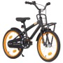 Bicicleta niños y portaequipajes delantero 18" negro y naranja de vidaXL, Bicicletas - Ref: Foro24-92191, Precio: 234,58 €, D...