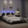 Estructura cama con LED cuero sintético negro blanco 120x200 cm de , Camas y somieres - Ref: Foro24-3214013, Precio: 185,86 €...