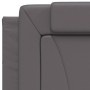 Estructura de cama con luces LED cuero sintético gris 90x190 cm de , Camas y somieres - Ref: Foro24-3213990, Precio: 162,12 €...