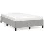 Estructura de cama tela gris claro 120x190 cm de , Camas y somieres - Ref: Foro24-379508, Precio: 115,45 €, Descuento: %