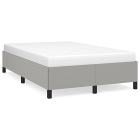 Estructura de cama tela gris claro 120x190 cm de , Camas y somieres - Ref: Foro24-379508, Precio: 114,99 €, Descuento: %