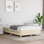 Estructura de cama tela crema 120x190 cm de , Camas y somieres - Ref: Foro24-379520, Precio: 116,52 €, Descuento: %