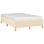 Estructura de cama tela crema 120x190 cm de , Camas y somieres - Ref: Foro24-379520, Precio: 116,52 €, Descuento: %