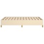 Estructura de cama tela crema 120x190 cm de , Camas y somieres - Ref: Foro24-379520, Precio: 116,52 €, Descuento: %