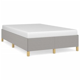 Estructura de cama tela gris claro 120x190 cm de , Camas y somieres - Ref: Foro24-379515, Precio: 116,99 €, Descuento: %