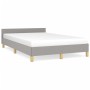 Estructura de cama con cabecero tela gris claro 120x190 cm de , Camas y somieres - Ref: Foro24-379534, Precio: 112,89 €, Desc...