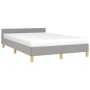 Estructura de cama con cabecero tela gris claro 120x190 cm de , Camas y somieres - Ref: Foro24-379534, Precio: 112,89 €, Desc...