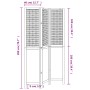 3-teilige Trennwand aus weißem Paulownia-Massivholz von , Raumteiler - Ref: Foro24-358719, Preis: 91,39 €, Rabatt: %