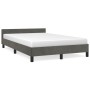 Estructura cama con cabecero terciopelo gris oscuro 120x190 cm de , Camas y somieres - Ref: Foro24-379548, Precio: 111,28 €, ...