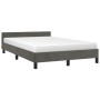 Dark gray velvet bed frame with headboard 120x190 cm by , Beds and slatted bases - Ref: Foro24-379548, Price: 111,28 €, Disco...