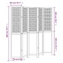 5-teilige Trennwand aus weißem Paulownia-Massivholz von , Raumteiler - Ref: Foro24-358727, Preis: 145,04 €, Rabatt: %