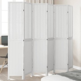 White Paulownia solid wood 6-panel dividing screen by , Room dividers - Ref: Foro24-358731, Price: 179,50 €, Discount: %