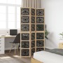 Divider screen 3 panels solid Paulownia wood brown black by , Room dividers - Ref: Foro24-358799, Price: 84,20 €, Discount: %