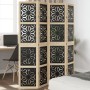 Divider screen 4 panels solid Paulownia wood brown black by , Room dividers - Ref: Foro24-358802, Price: 112,20 €, Discount: %