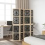 Divider screen 4 panels solid Paulownia wood brown black by , Room dividers - Ref: Foro24-358802, Price: 112,20 €, Discount: %