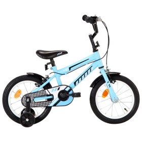 Bicicleta infantil 14 pulgadas negro y azul de vidaXL, Bicicletas - Ref: Foro24-92177, Precio: 158,38 €, Descuento: %