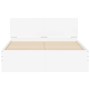 Estructura de cama con cabecero y luces LED blanco 135x190 cm de , Camas y somieres - Ref: Foro24-3207630, Precio: 147,57 €, ...