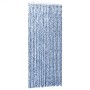 Blue and white chenille fly curtain 100x230 cm by , Mosquito nets for windows - Ref: Foro24-377372, Price: 65,09 €, Discount: %