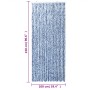 Blue and white chenille fly curtain 100x230 cm by , Mosquito nets for windows - Ref: Foro24-377372, Price: 65,09 €, Discount: %