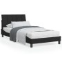 Bed frame with black velvet headboard 100x200 cm by , Beds and slatted bases - Ref: Foro24-3207833, Price: 137,25 €, Discount: %