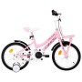 Children's bicycle with front luggage rack 16" white and pink by vidaXL, bikes - Ref: Foro24-92195, Price: 201,99 €, Discount: %