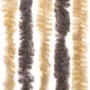 Dark brown and beige chenille fly curtain 56x185 cm by , Mosquito nets for windows - Ref: Foro24-377353, Price: 35,10 €, Disc...