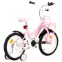 Bicicleta niños con portaequipajes delantero 16" blanco y rosa de vidaXL, Bicicletas - Ref: Foro24-92195, Precio: 201,99 €, D...