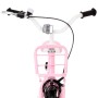 Children's bicycle with front luggage rack 16" white and pink by vidaXL, bikes - Ref: Foro24-92195, Price: 201,99 €, Discount: %