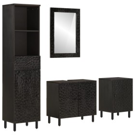 Bathroom cabinet set 4 pieces solid mango wood by , Bathroom furniture - Ref: Foro24-3206295, Price: 414,62 €, Discount: %