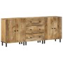 3-teiliges Sideboard aus massivem Mangoholz 60x33x75 cm von , Sideboards - Ref: Foro24-3206288, Preis: 590,96 €, Rabatt: %