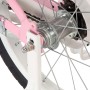 Children's bicycle with front luggage rack 16" white and pink by vidaXL, bikes - Ref: Foro24-92195, Price: 201,99 €, Discount: %