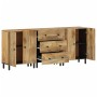 3-teiliges Sideboard aus massivem Mangoholz 60x33x75 cm von , Sideboards - Ref: Foro24-3206288, Preis: 590,96 €, Rabatt: %