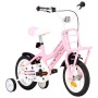 Bicicleta niños y portaequipajes delantero 12" blanca y rosa de vidaXL, Bicicletas - Ref: Foro24-92193, Precio: 139,91 €, Des...