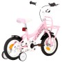 Bicicleta niños y portaequipajes delantero 12" blanca y rosa de vidaXL, Bicicletas - Ref: Foro24-92193, Precio: 139,91 €, Des...